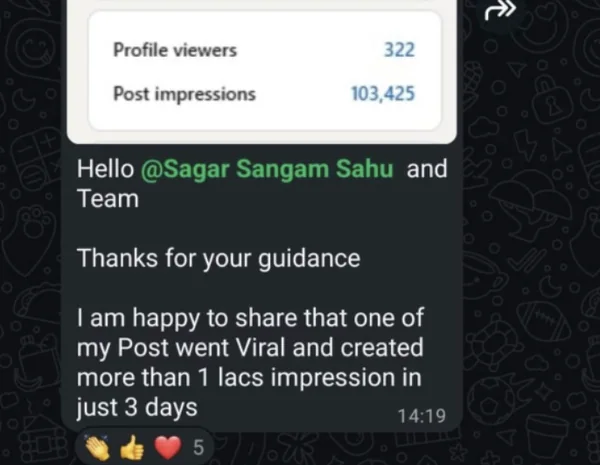 Screenshot of a member result: leads and reach