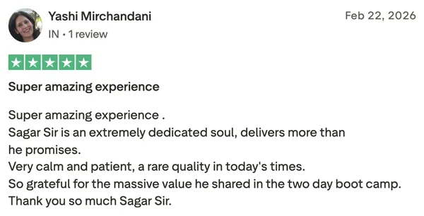 Screenshot of a member result: reviews